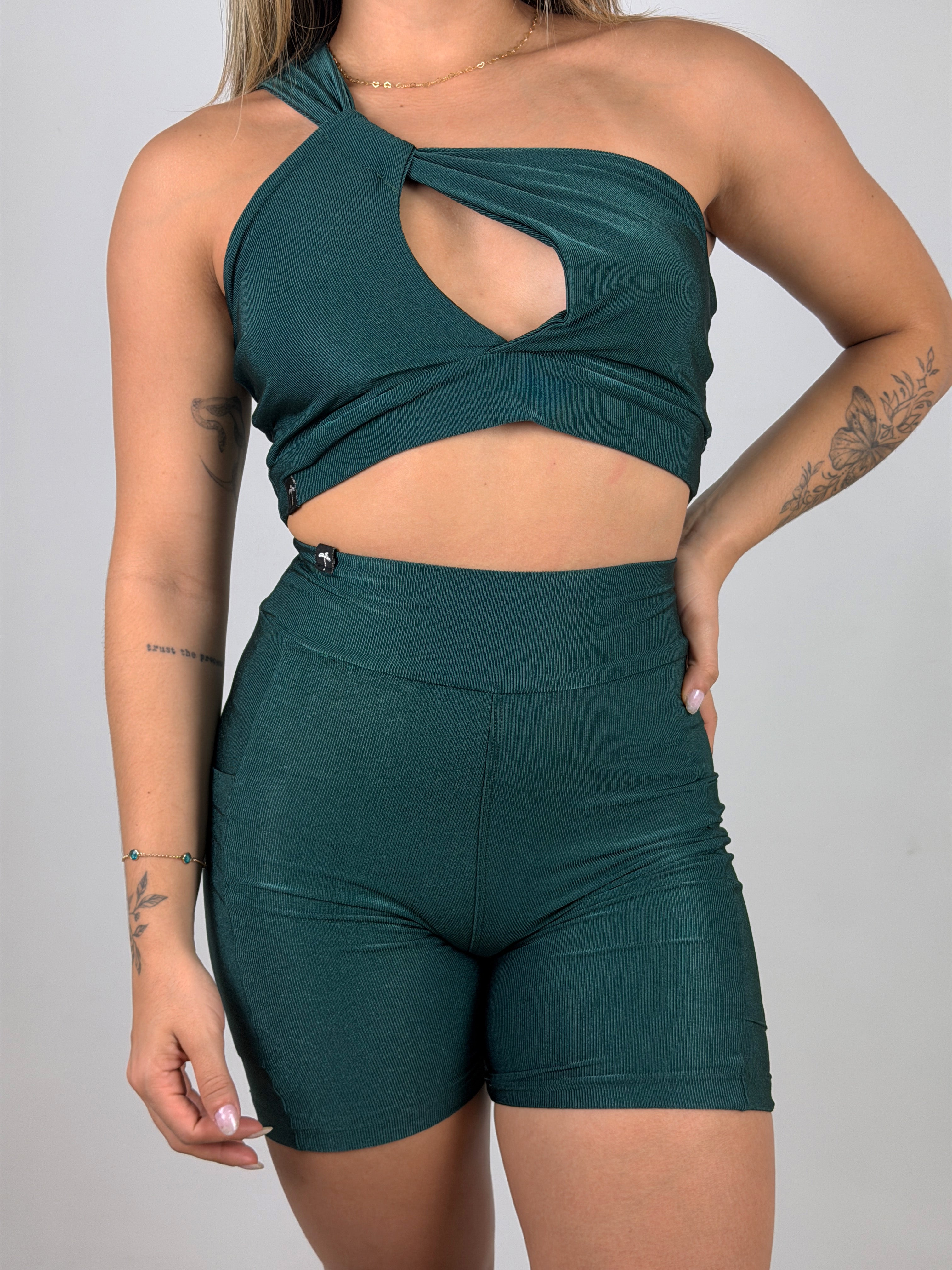 Top Canelado Ombro Só