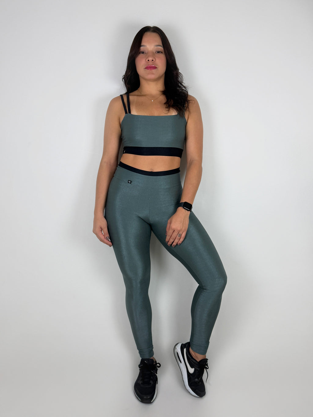 Calça Canelada Brilho Listra