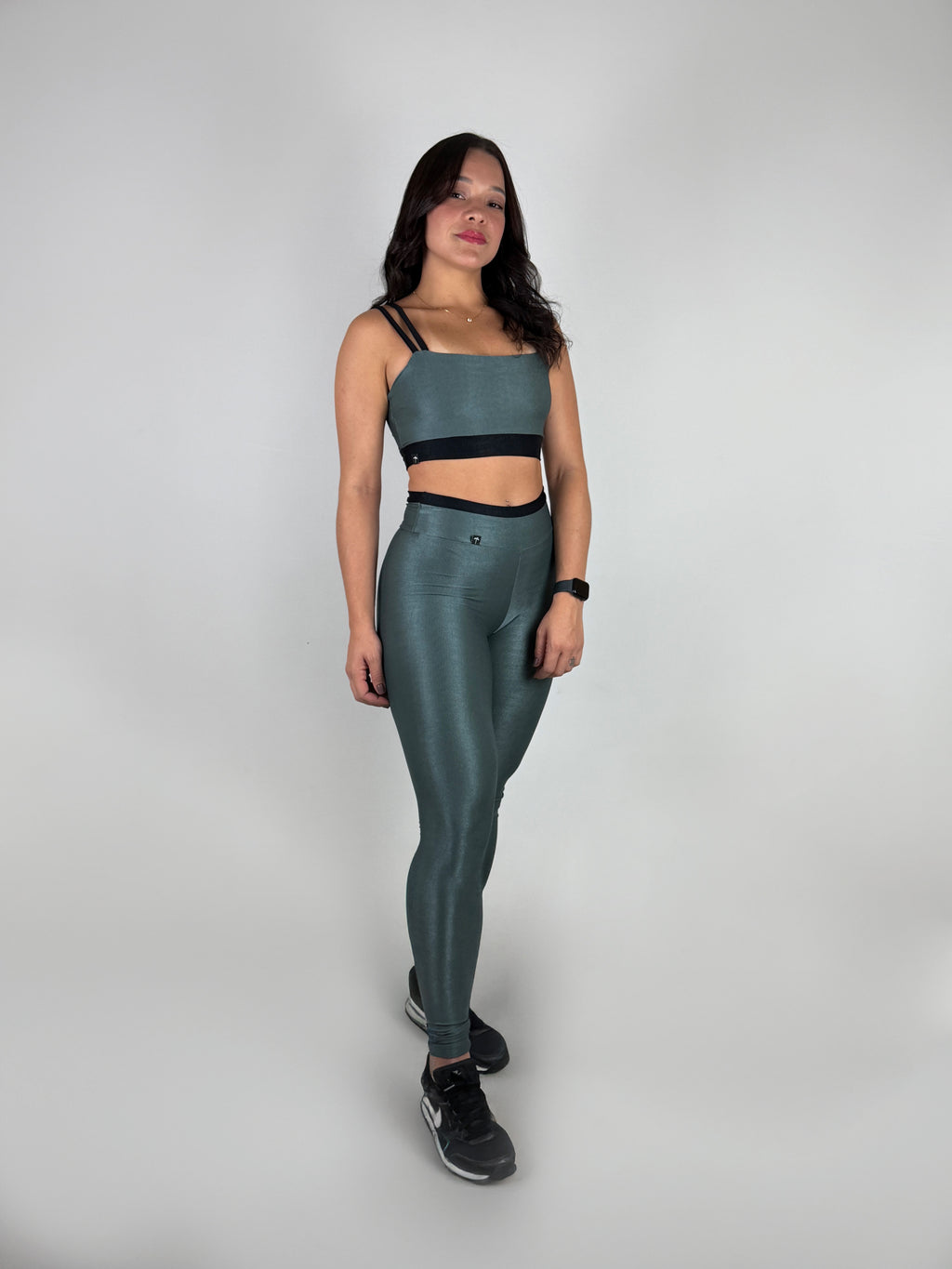 Calça Canelada Brilho Listra