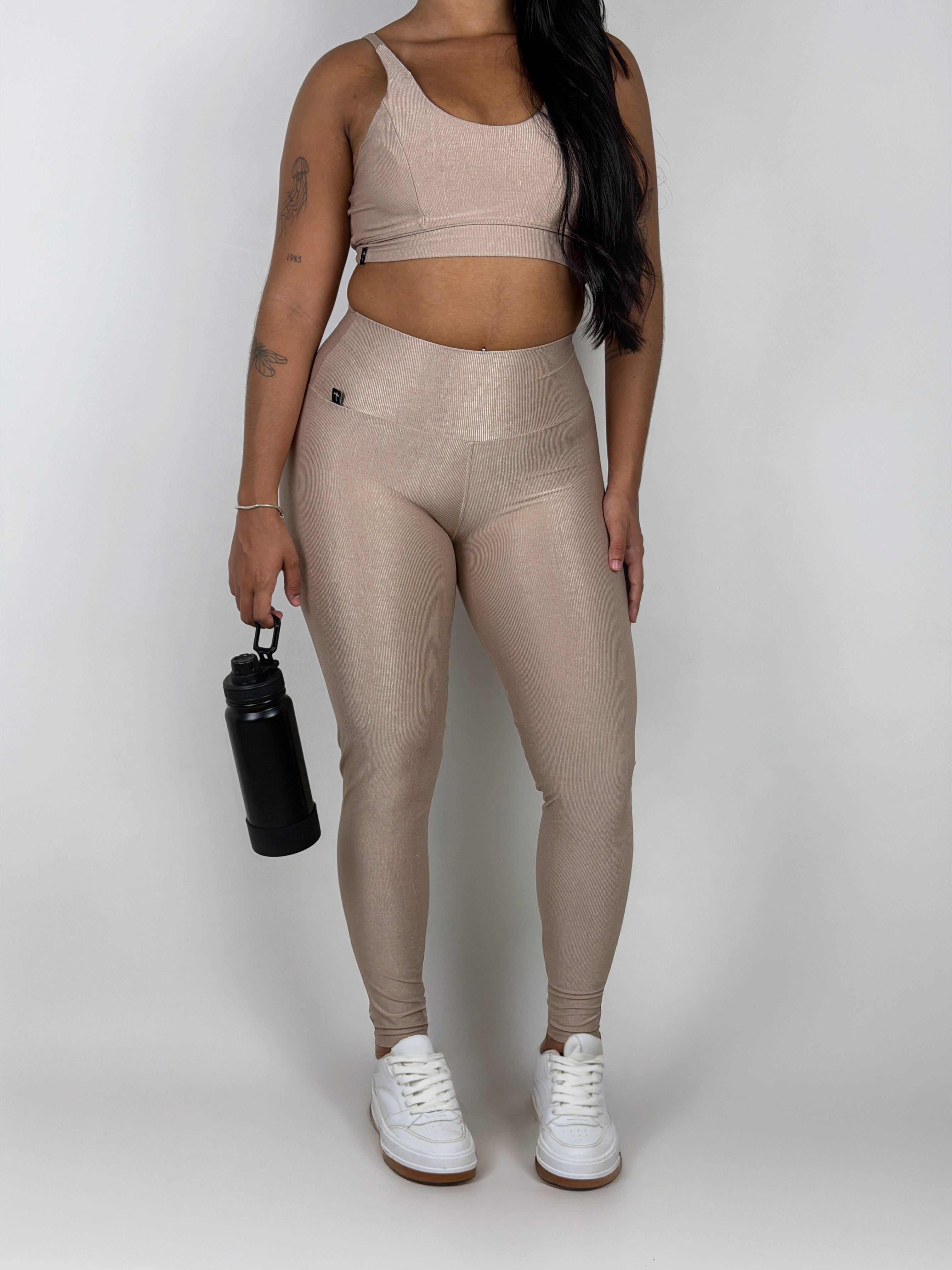 Calça Canelada Brilho