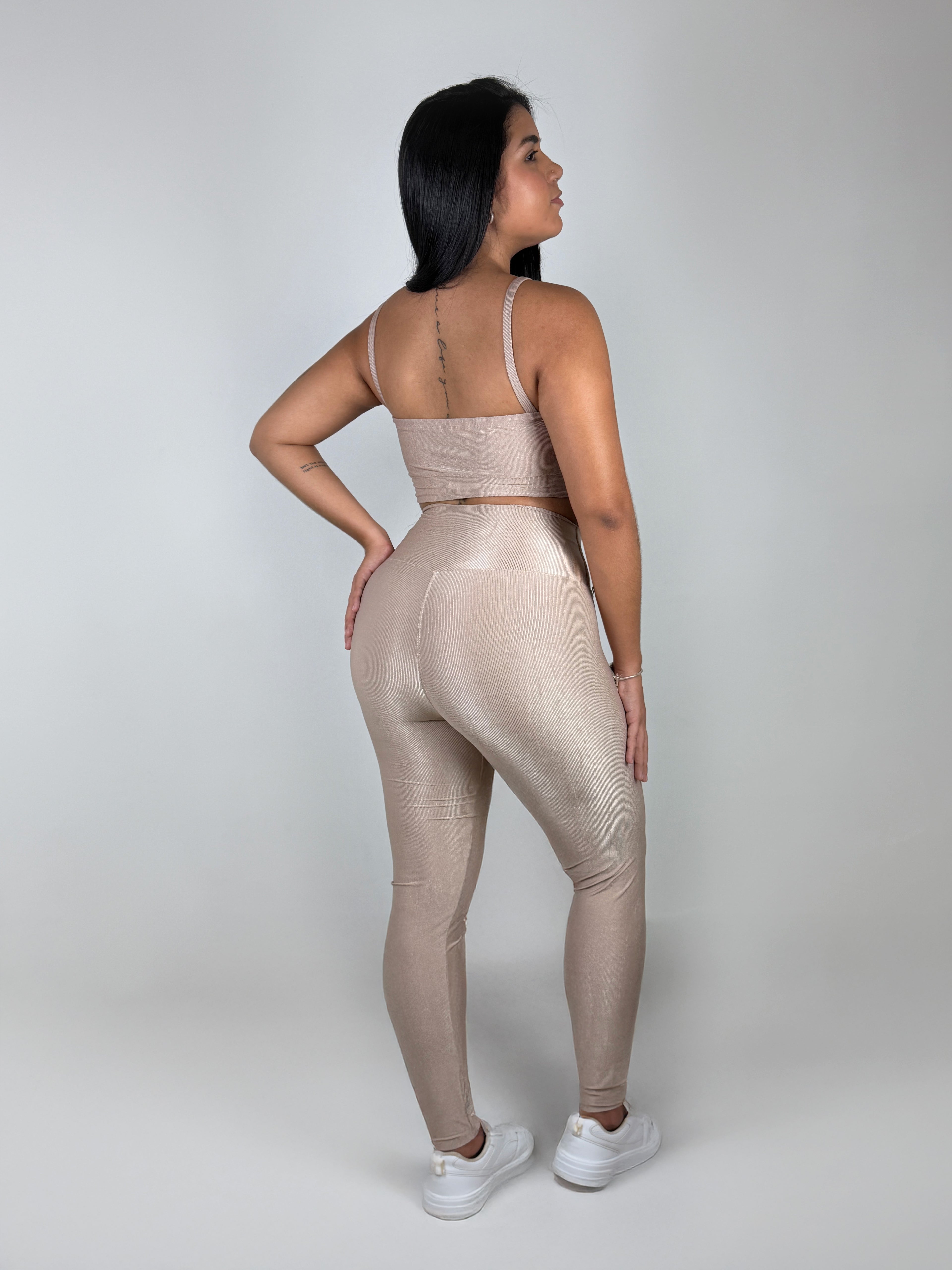 Calça Canelada Brilho